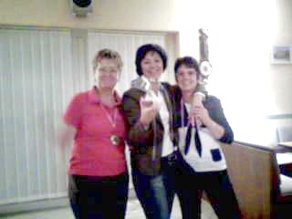 Die Siegerinnen: Sabine (3.) - Angelika (1.) - B&auml;rbel (2.)