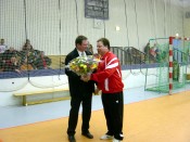 Rainer Z&uuml;hlke, vorsitzender bedankt sich bei St. Meisner