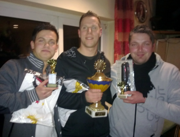 Gewinntertrio 2011: v.l. Marco Platz 2 - Bj&ouml;rn Mesiter 2011 - Stefan 3.Platz